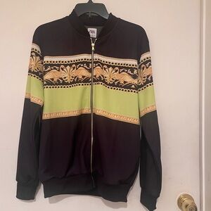 Zara Baroque Style Zip Up Jacket